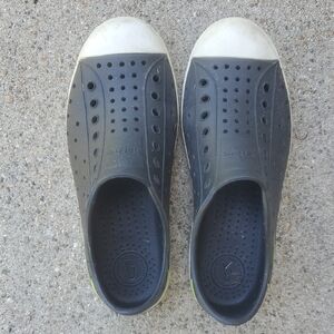 Native Shoes Black and White Slip-On Sneakers